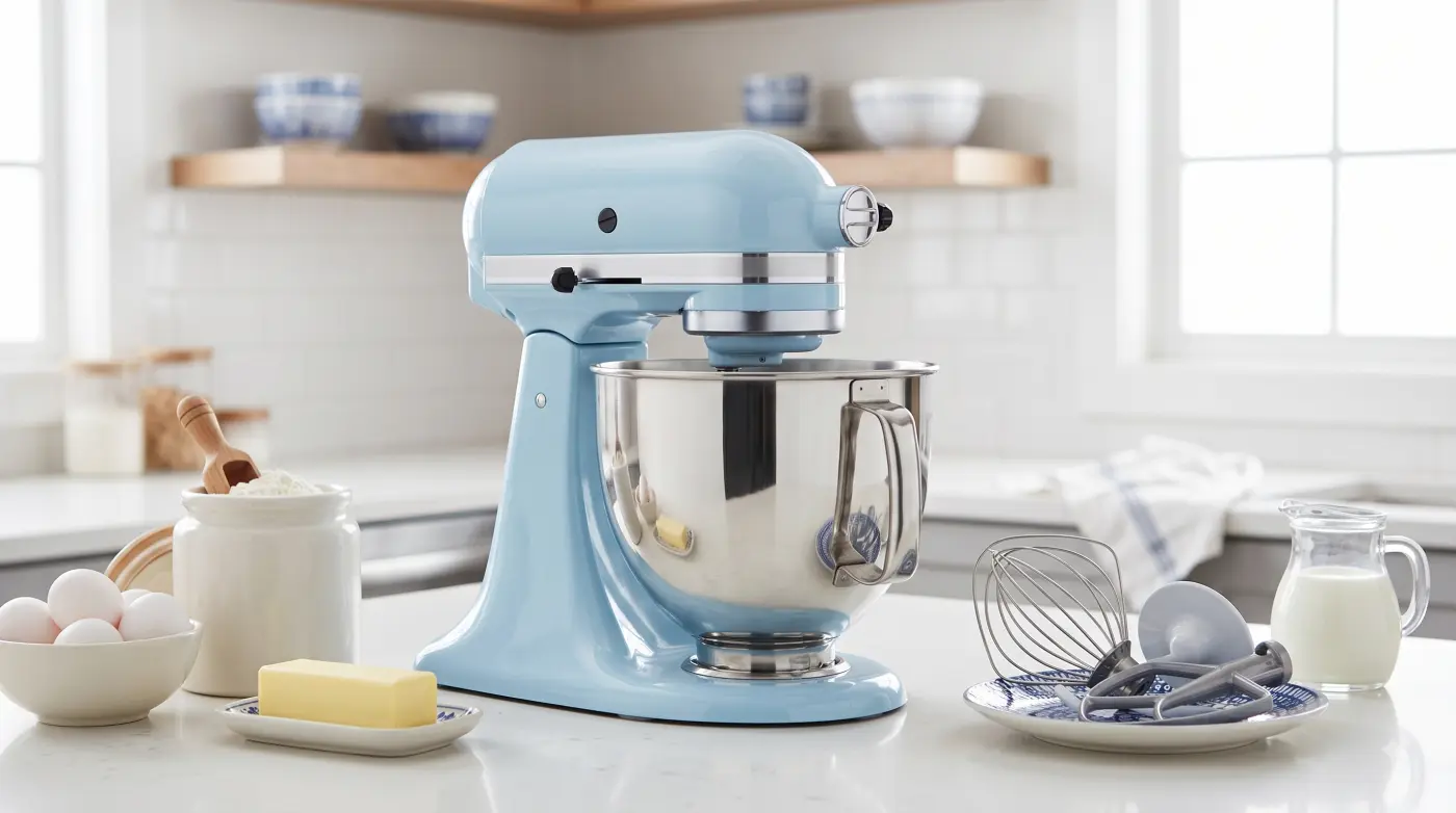Robot planetarny KitchenAid na blacie kuchennym